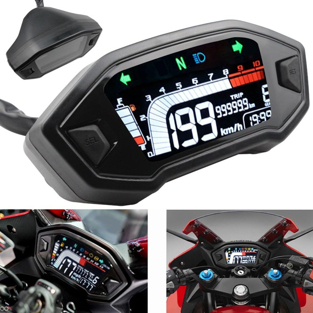 Contachilometri Induttivo LCD per Moto per atv Impermeabile Contachilometri