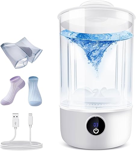 Lavadora de ropa interior, mini lavadora portátil, mini lavadoras mejoradas, lavadora inalámbrica recargable tipo C, taza de lavandería para