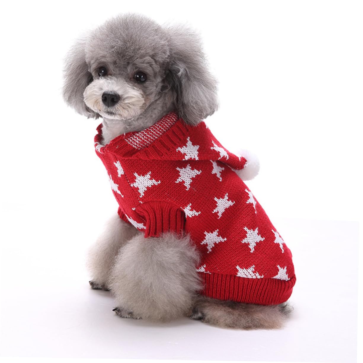 HMJGDHX 3 Pezzi Caldo Costume per Cani Vestiti per Cuccioli di Natale Cappotto Invernale per Cani Maglione per Animali Domestici di Natale Abiti per Cuccioli Tuta Vestiti per Cani di Piccola Taglia