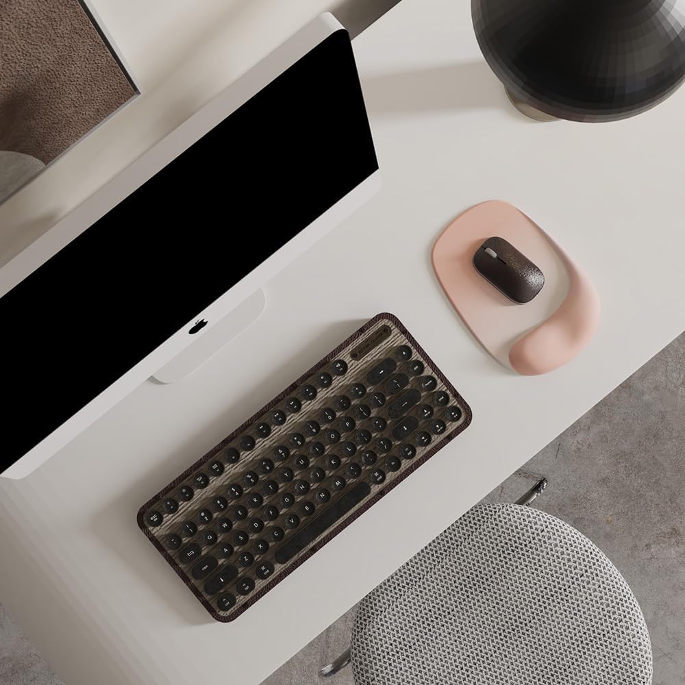 ErgoEase Ergonomic Mouse Pad with Gel Wrist Support - Premium Lycra Fabric, Non-Slip, Ideal for Laptop & Desktop, Office & Gaming，Desk Accessories (01Coral Pink) - ergoEase Series