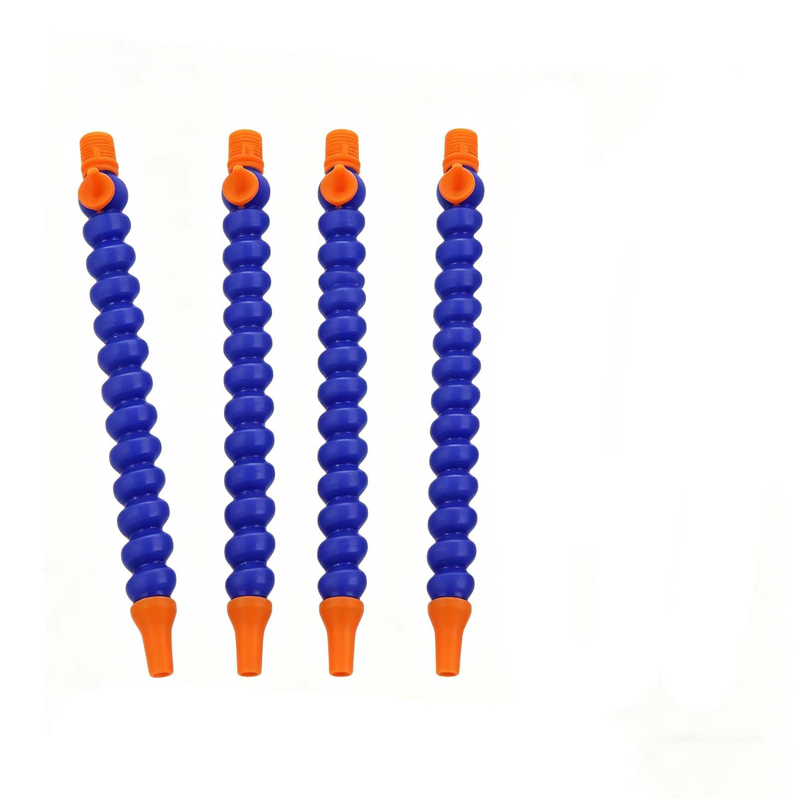 Wyqxty With Switch Flexible Coolant Pipe Flexible Coolant Hose 4 Pcs Multi Sizes Switch/No Round Nozzle Cnc Lathe Mill Hydraulic(,1/4 400Mm)