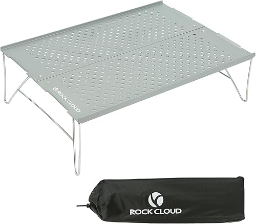 ROCK CLOUD Mini mesa de camping compacta Mesa plegable ultraligera para mochileros campamento senderismo playa picnic barbacoa