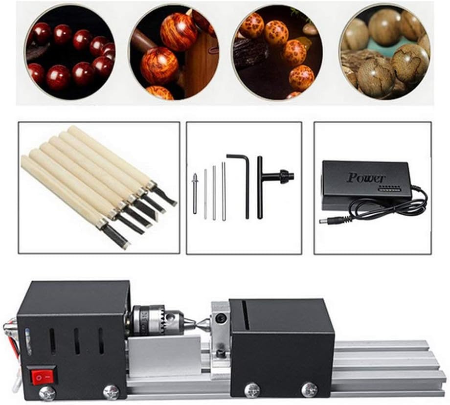 Hоt Dеаlѕ ETE ETMATE 200W Mini Lathe Beads, DIY Working Wood Lathe Milling Machine DIY Grinding Polishing Beads Drill Rotary Tool Set Lathe Set