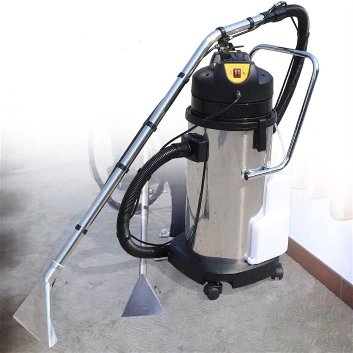 Limpiador Alfombras A Vapor Comercial, Función Pulverización Y Extracción, Extractor Portátil 3 En 1 para Limpieza Automóviles | Máquina Limpiadora Alfombras Y Sofás Acero Inoxidable 60L