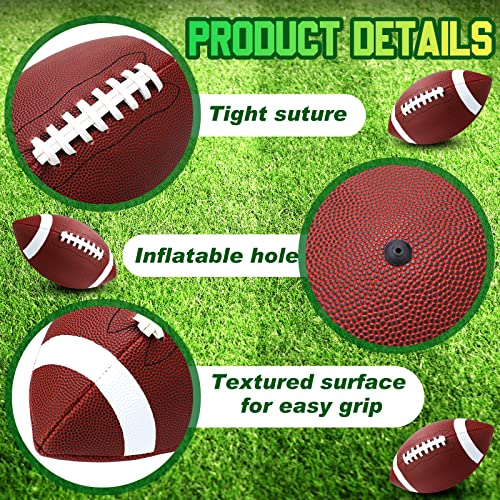 Jerify 12 Pcs Composite Leather Footballs Official Composite Leather Ball Composite Leather Inflatable Football With Pump Indoor Outdoor Football Bulk For Training And Recreational Play thumb #2