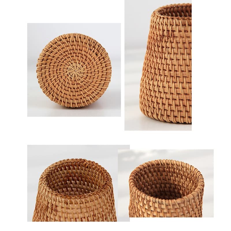 Rotin panier de rangement boîte de table pour stylo et vaisselle