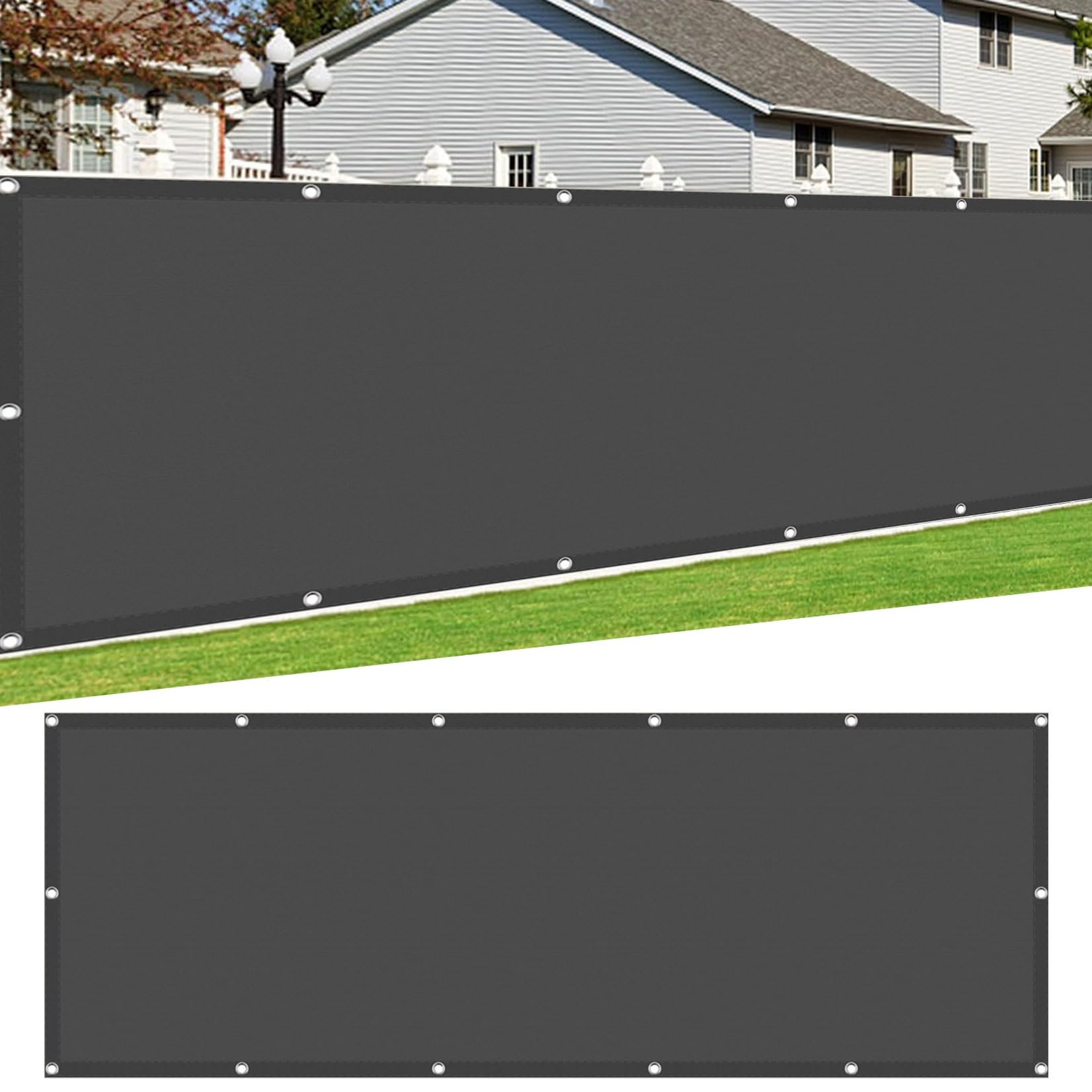 Toile ombrage anti-UV 140x650 cm avec oeillets pour un jardin frais et protégé