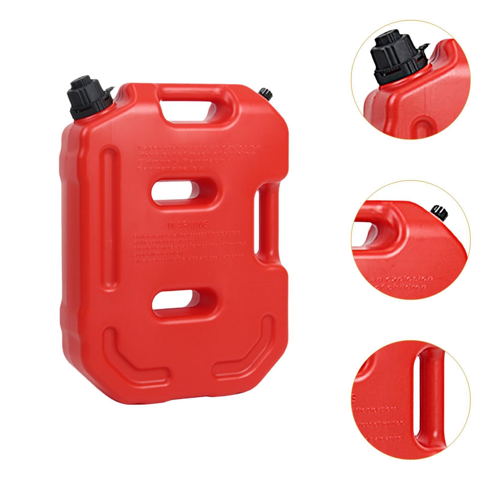 Tanica da 10 litri per carburante, contenitore portatile per auto e camion, Rosso