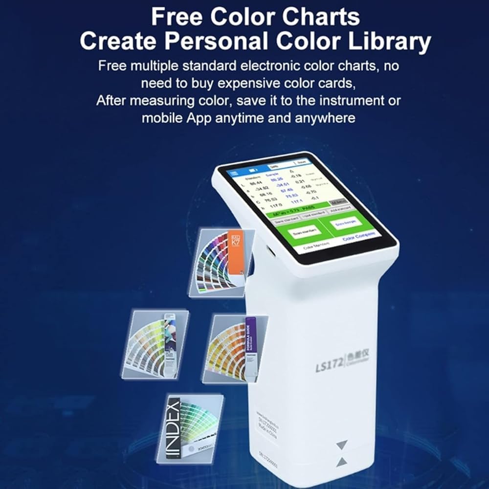 Espectrofotómetro portátil de precisión con pantalla táctil de 8 mm/20 mm, herramienta multifuncional de medición de color