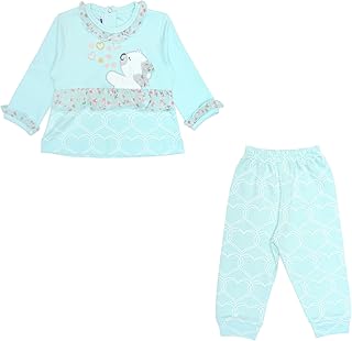 بيجامه بيبي بناتي كم قطعتين للاطفال