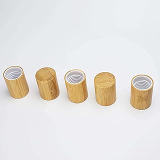 Zyvola Eco-Friendly Essential Oil Roller Bottles: 10ml Glass Roll-Ons with Bamboo Caps for Travel, Perfume, & Lip Oils