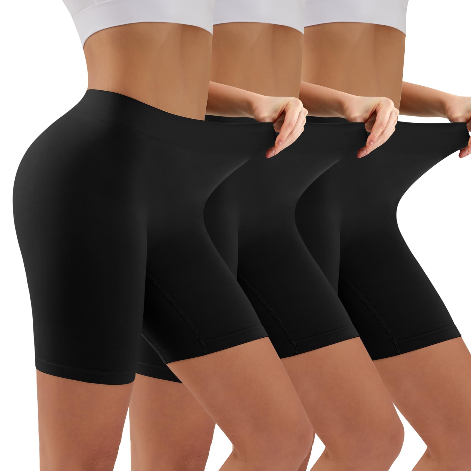 Anti Chafing Shorts Women Seamless Shorts Stretchy Slip Short for Under Dresses Long Briefs Boxers Ladies Breathable Safety Panties