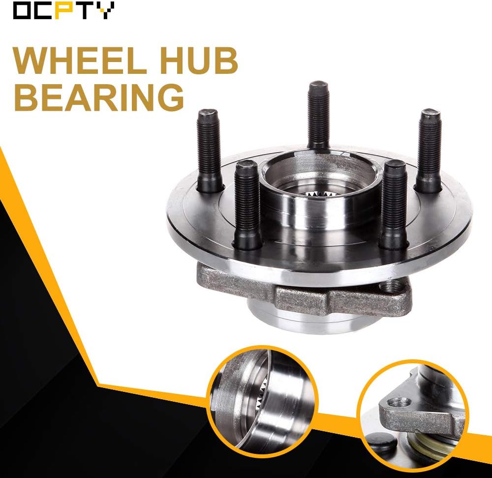 OCPTY New Wheel Hub Bearings Front 5 LUGS Replacement fit for Ram 1500 2002-2008 Compatible with OE: 515072
