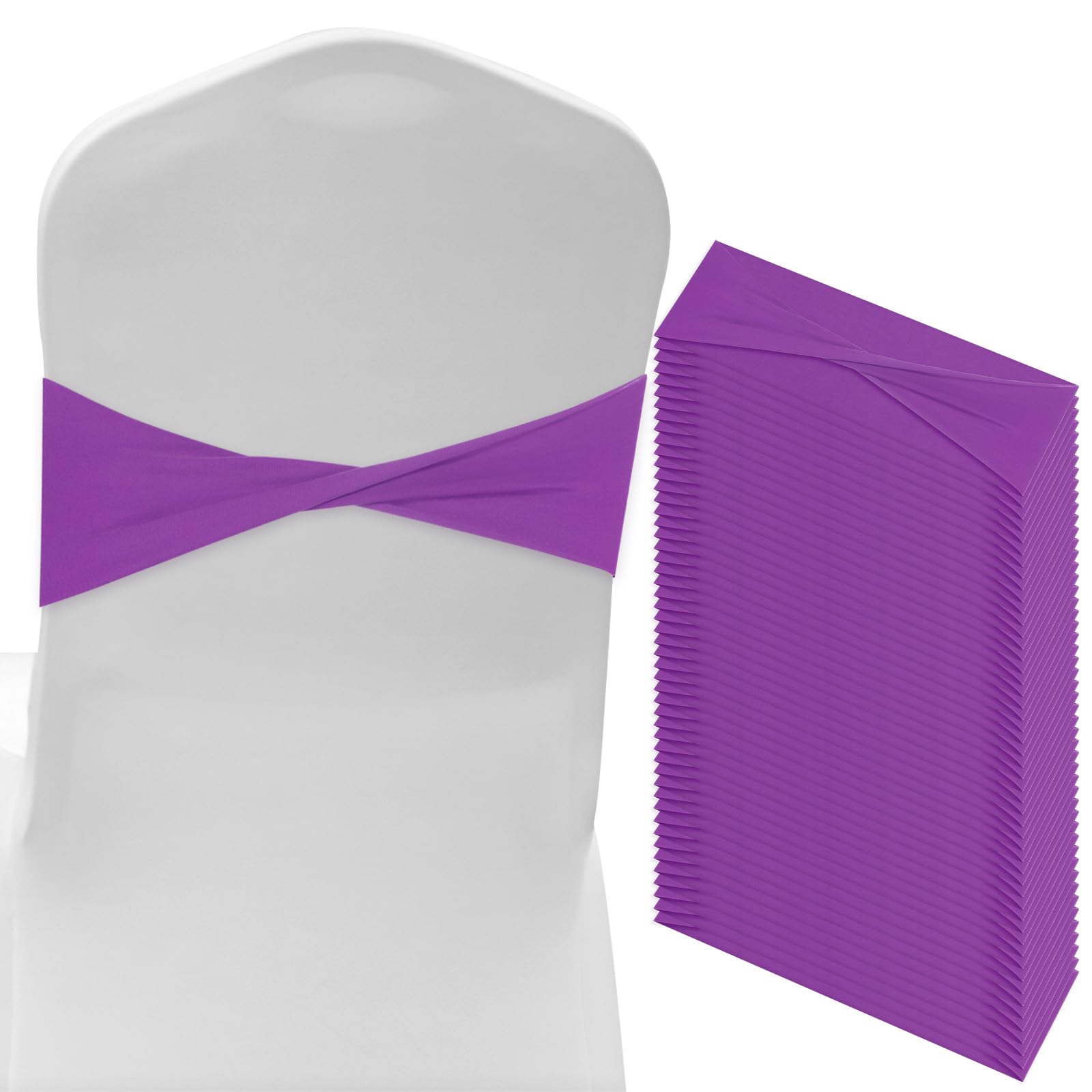 M METERXITY 50-Pack Spandex Chair Sashes