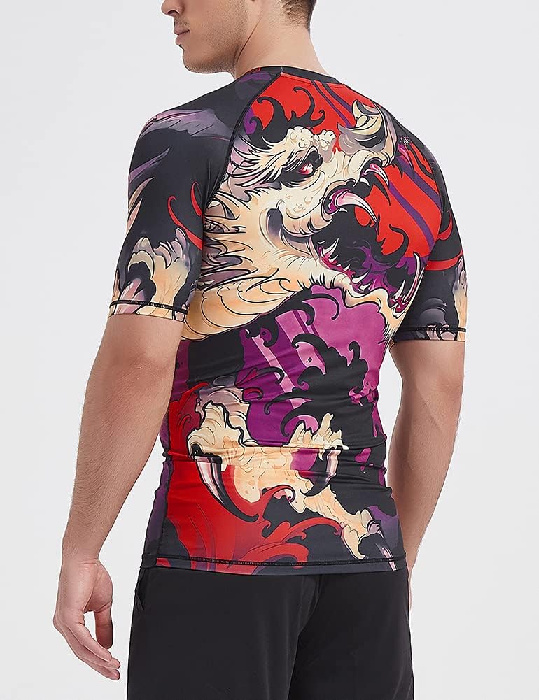 LAFROI Men's Long Sleeve UPF 50+ Baselayer Performance Compression Shirt Rash Guard-CLY08D - Image 5