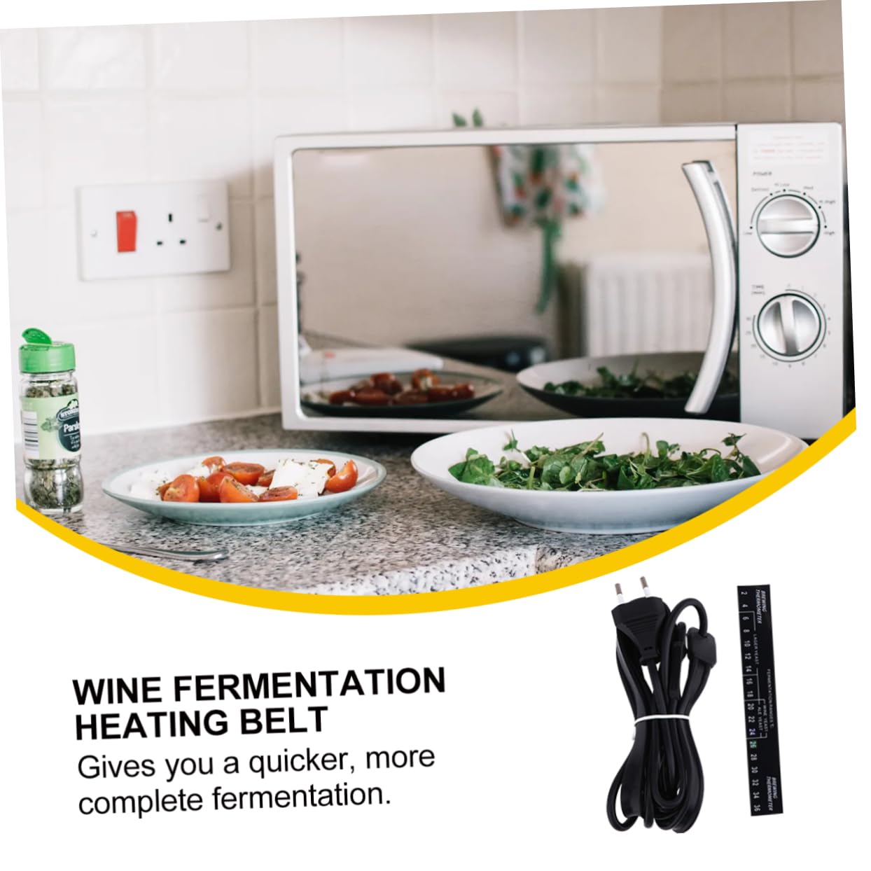IMIKEYA Cintura di riscaldamento elettrica per fermentazione del vino e della birra tampone di riscaldamento ad alta densità adatto per fusti (UE)