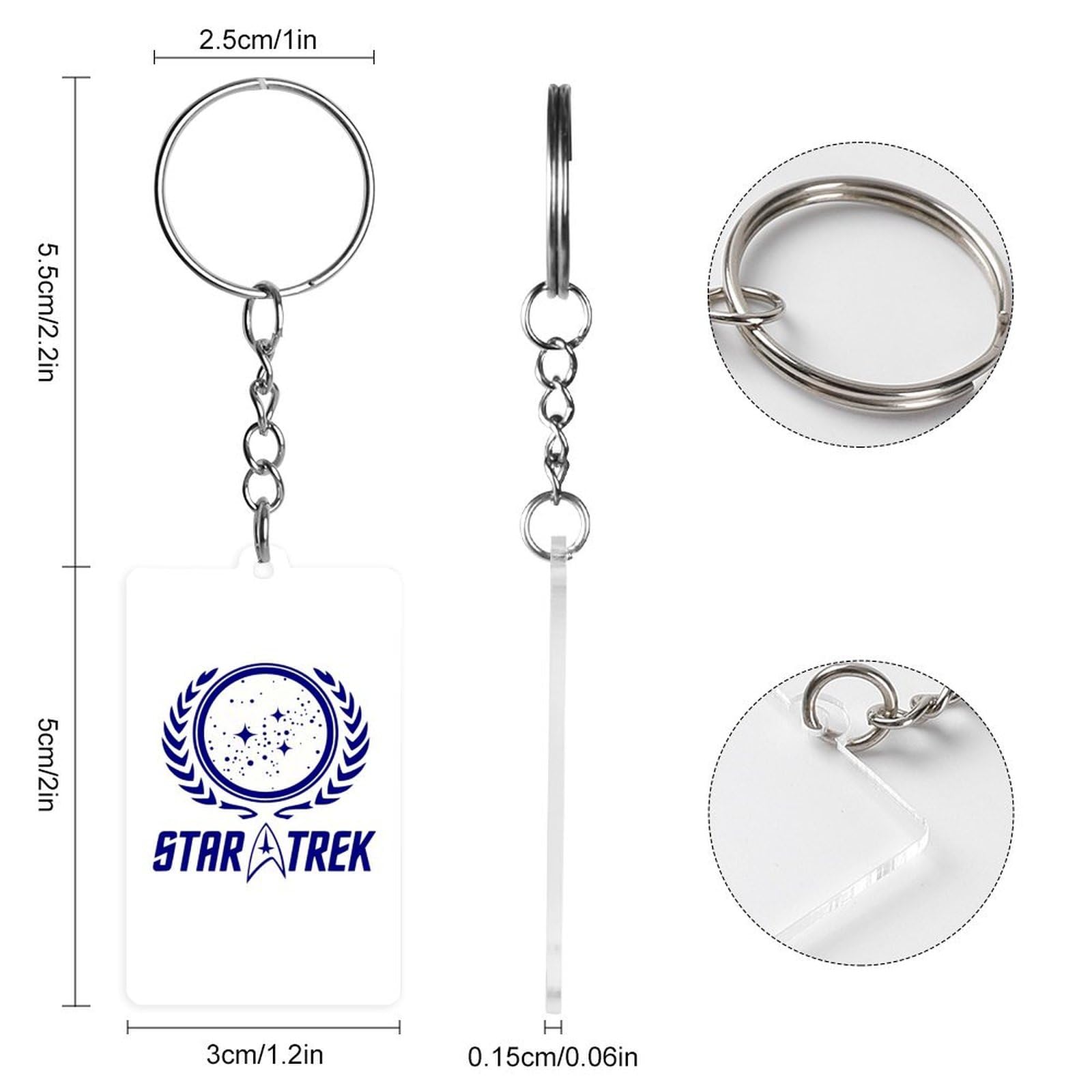 Amazon.co.jp: キーホルダー スタートレック 2 アクリルキーホルダー 