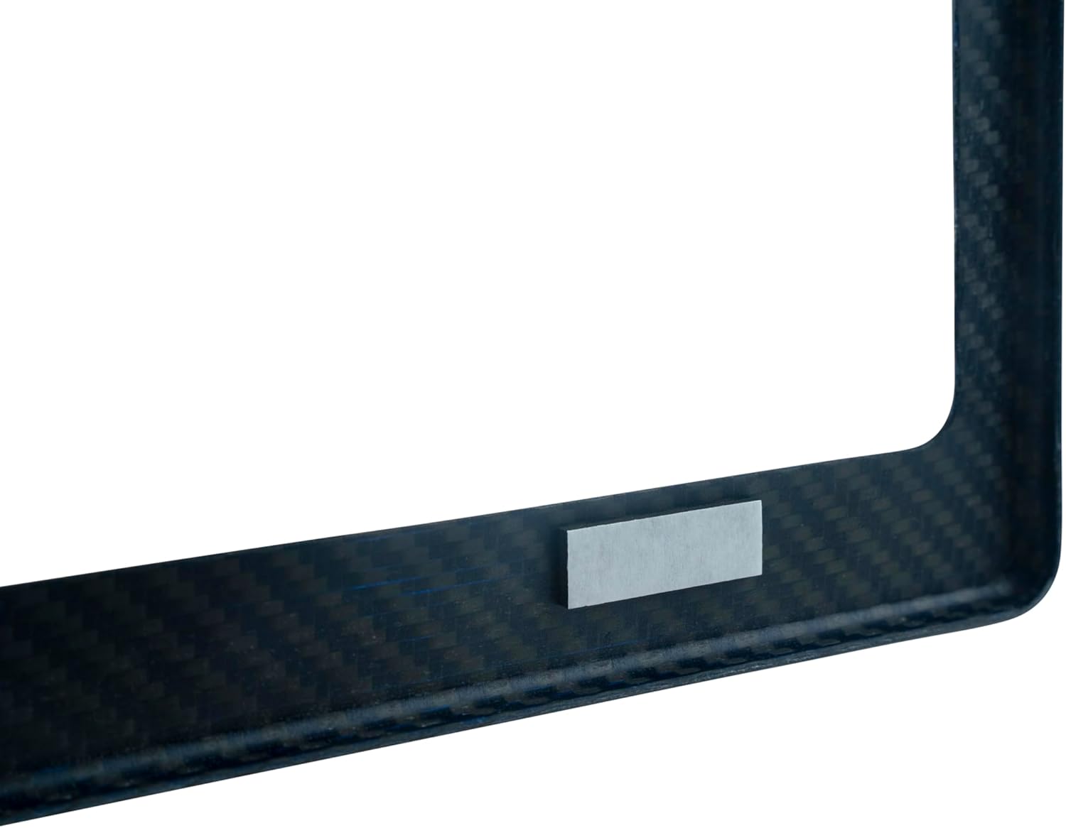 100% Real 3k Twill Weave Carbon Fiber Car License Plate Frame, UV Protection, Front Rear Universal Fit USA Canada Mexico Standard Size tag Holder (Forged with Gold Sparkles)