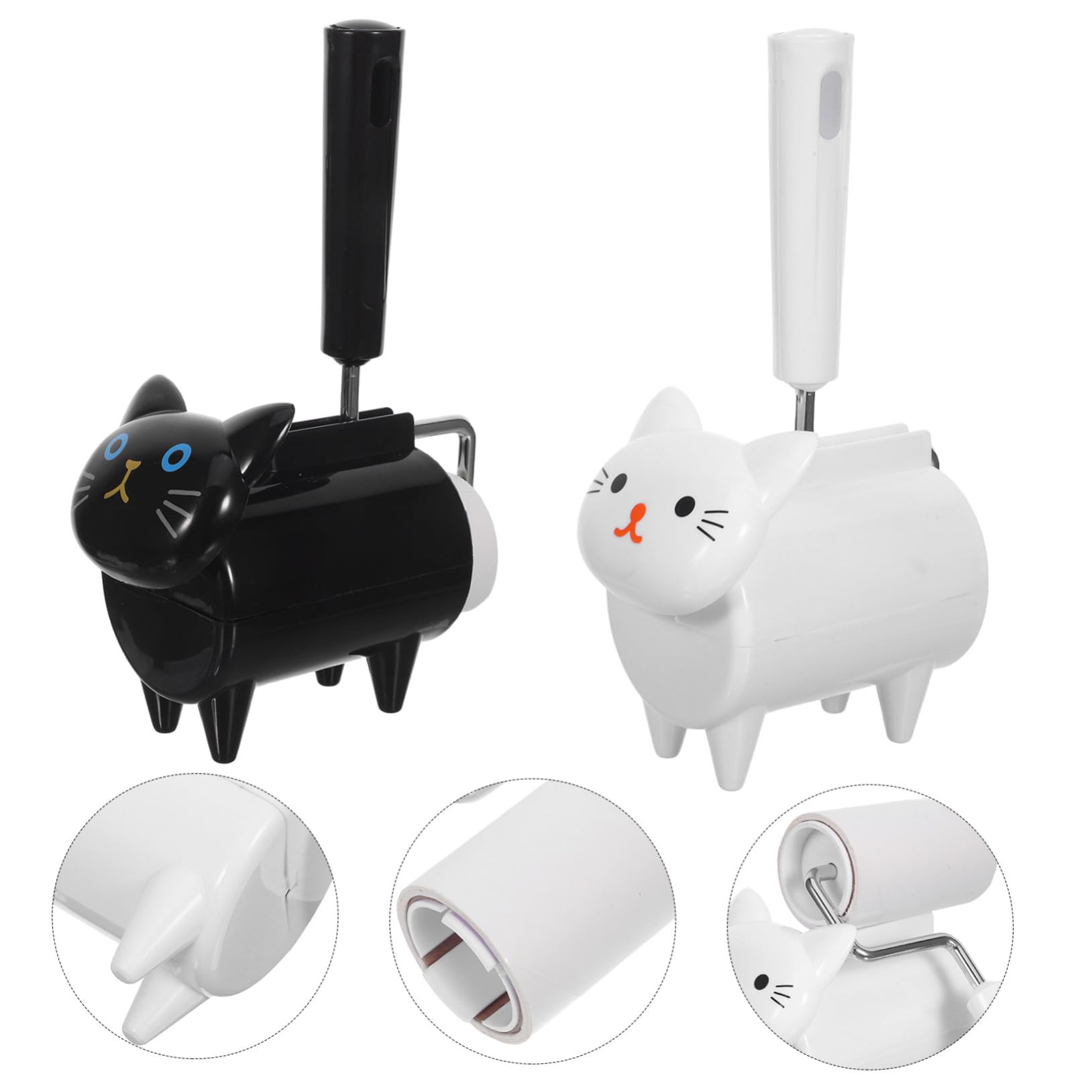 2 Piezas Rodillo Adhesivo para Pelo de Mascotas Unidades Diseño Portátil y Compacto con Desprendibles Fáciles Estilo Cartoon Divertido para Ropa y Muebles Removedor para Perros y