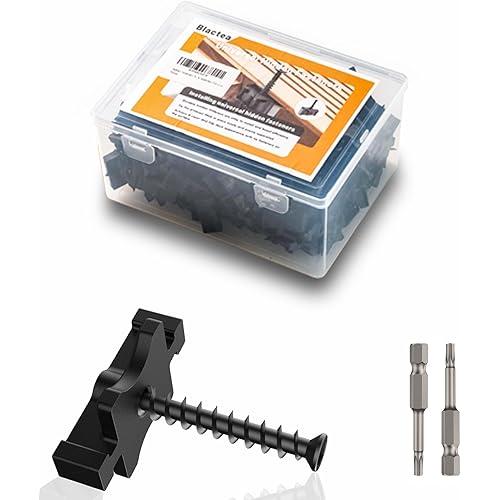 150PCS Hidden Deck Fasteners for Composite Decking Board,Composite Deck Clips & Plastic Hidden Fastners with Metal Screws,Universal Nylon Clips for Composite Decking