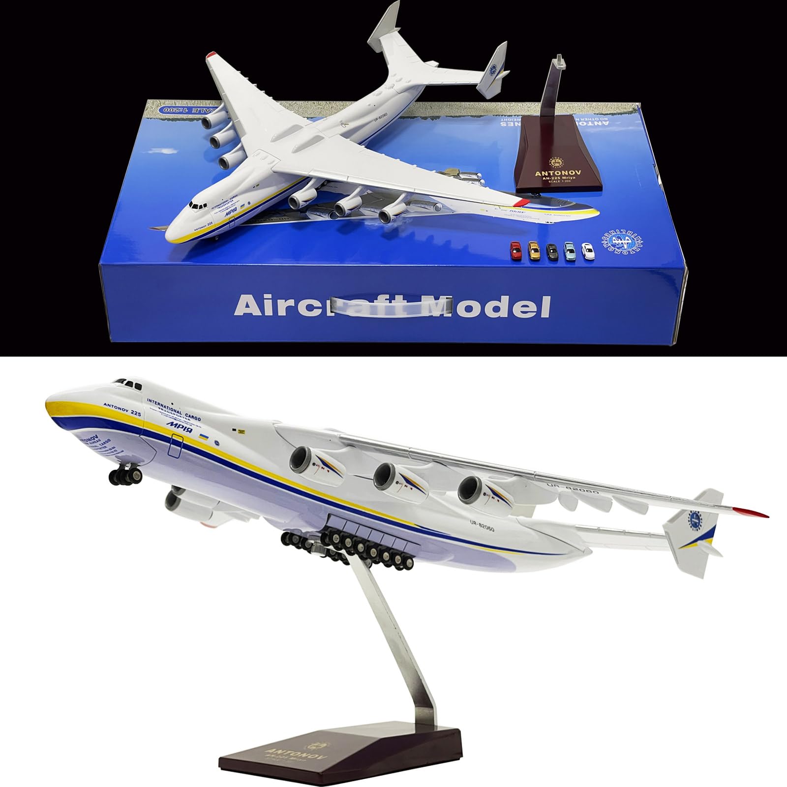 An-225 Aircraft Model, 1/200 Scale Antonov Ukrainian Transport