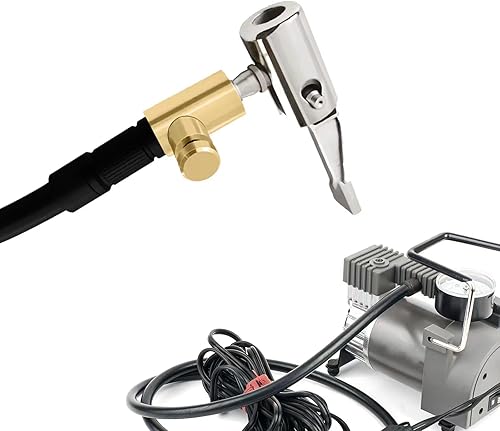 Hawyet 2 mandriles infladores de aire para neumáticos de automóvil, conectores portátiles de metal duraderos para bomba de aire para vehículos,