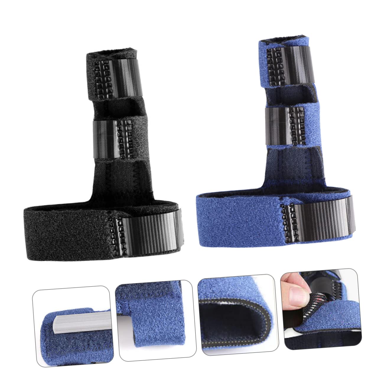 HOODANCOS Djustable Finger Brace for Injuries 2pcs Broken Finger Splint Stabilizer Padded Aluminum Support Protects Hand Finger Thumb