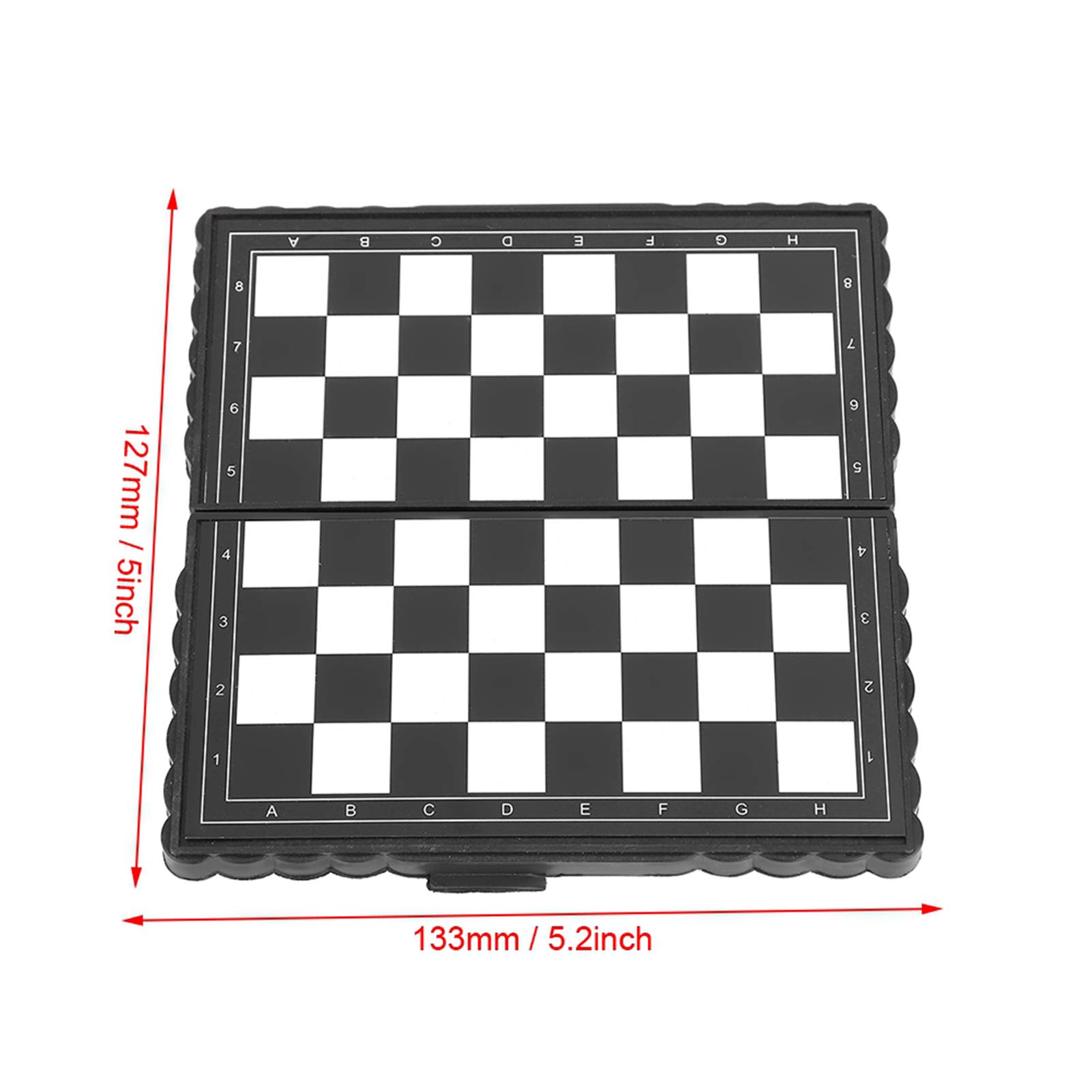 Magnetic Chess Set, Plastic Folding Chessboard Portable Magnetic Chess Set Puzzle Game for Party Family Activities - Image 3
