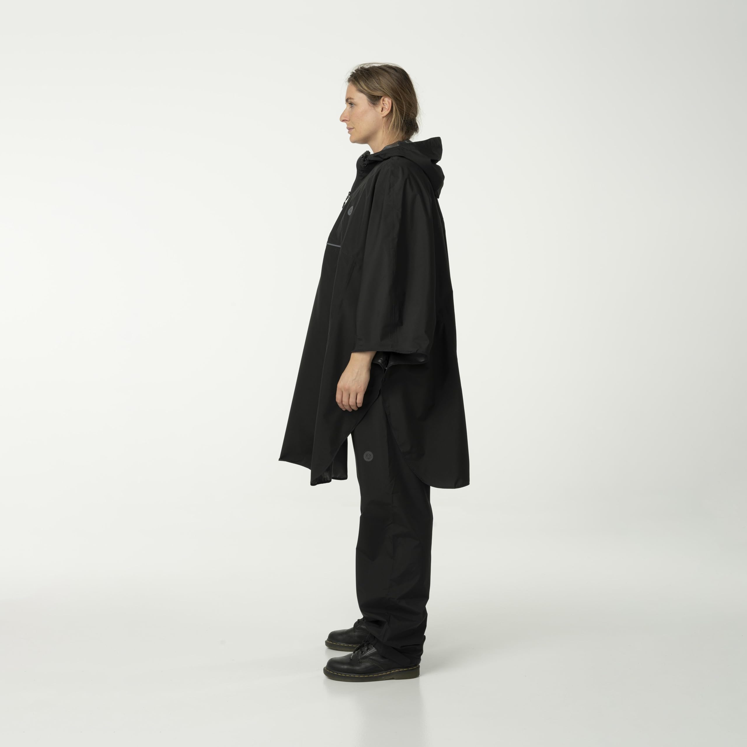AGU Essential Grant Poncho de pluie, cape de pluie, pour vélo pour homme et femme, imperméable et coupe-vent, réfléchissant, 100 % polyester recyclé, unisexe, taille unique