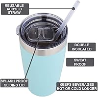 Vista 2 de Taza de viaje con texto en inglés "TRYING NOT RAISE LITTLE JERKS 20oz" con pajita grabada con láser, con divertidas citas, compara con Yeti Rambler