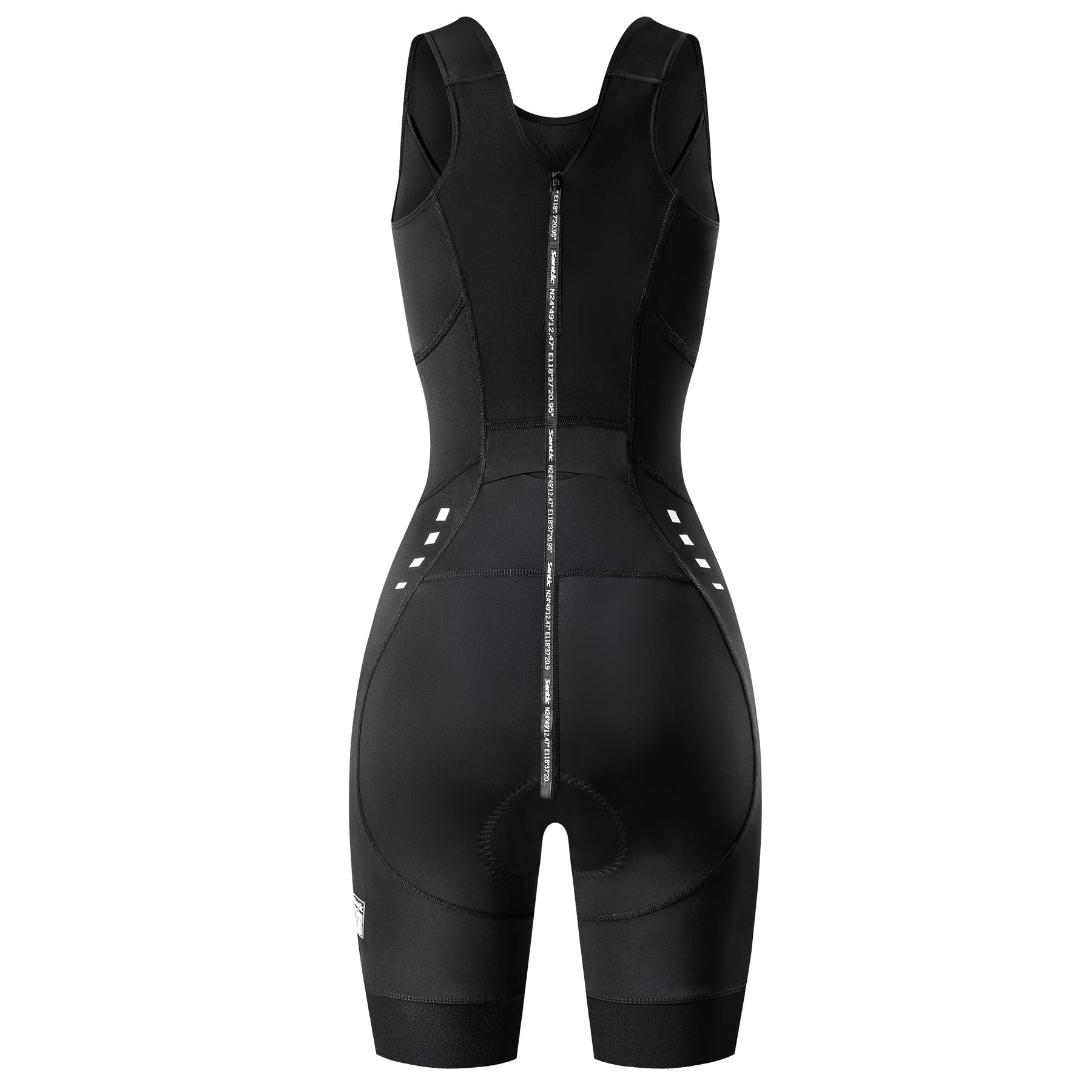Santic Combinaison de triathlon rembourrée pour femme - Combinaison de triathlon - Une pièce - Sans manches - Combinaison de cyclisme - Séchage rapide - Perte de poids