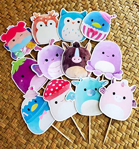 squishmallow cupcake toppers