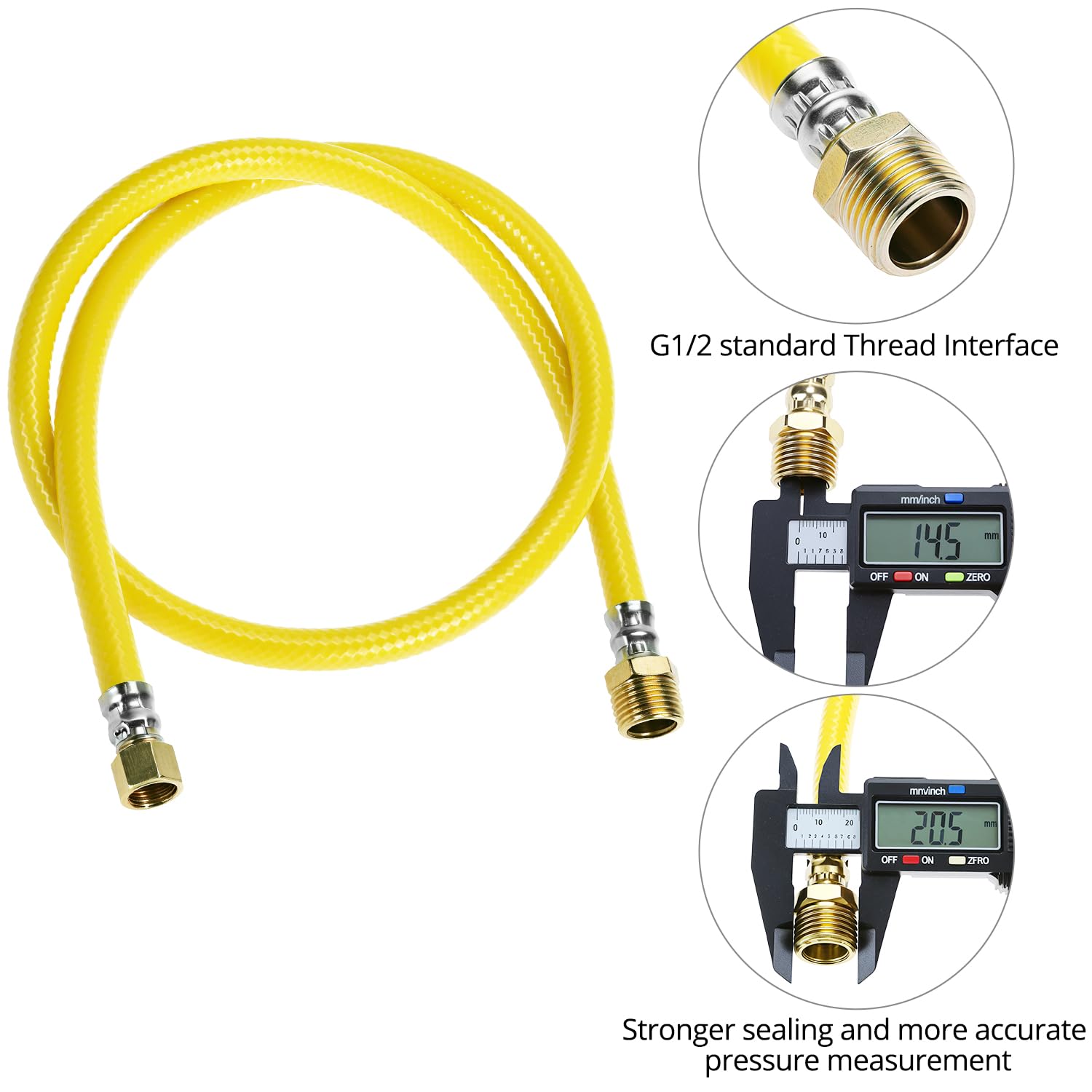 QWORK® Pompa di pressione manuale, 40 bar, pompa di prova, utilizzata per rilevare tubazioni dell'acqua e riscaldamento a pavimento