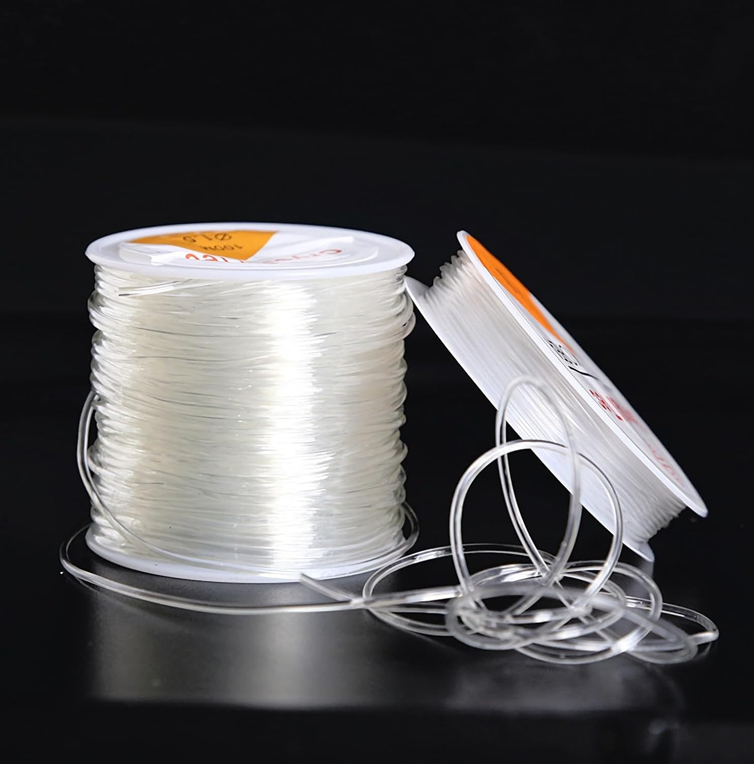 LIS HEGENSA Elastic Bracelet String Cord Stretch Bead Cord for Jewelry Making and Bracelet Making Kits Transparent Stretchy String for Bracelets (Transparent 230ft/70M(0.7mm))