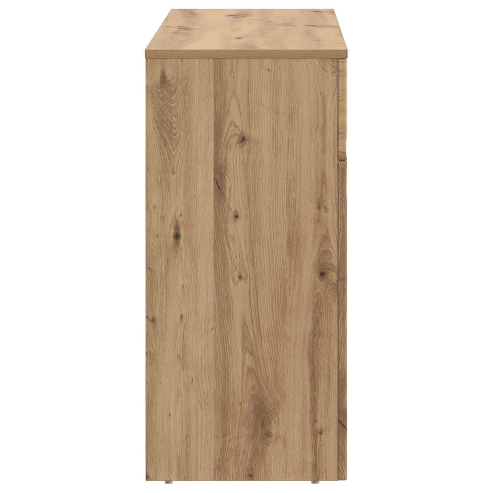Stolik kawowy Artisan z drewna dębowego 102 x 35 x 75 cm, prostokątny stolik pomocniczy z miejscem do przechowywania do salonu, korytarza, biura i przedpokoju, kompaktowy, odporny na wilgoć