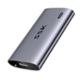SSK Portable SSD 500GB, up to 2000MB/s External Solid State Drives, USB 3.2 Gen2X2 NVMe SSD External Hard Drive, Ultra Low Power Consumption for iPhone 15/ MacBook/Pro/OTG Phone/Laptops, SD600