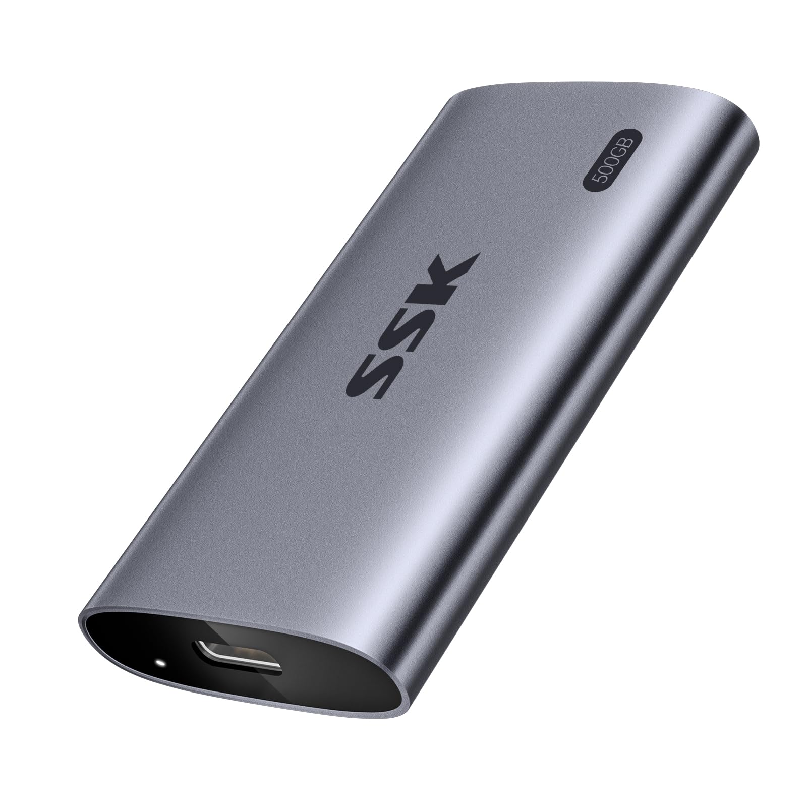 SSK Portable SSD 500GB, up to 2000MB/s External Solid State Drives, USB 3.2 Gen2X2 NVMe SSD External Hard Drive, Ultra Low Power Consumption for iPhone 15/ MacBook/Pro/OTG Phone/Laptops