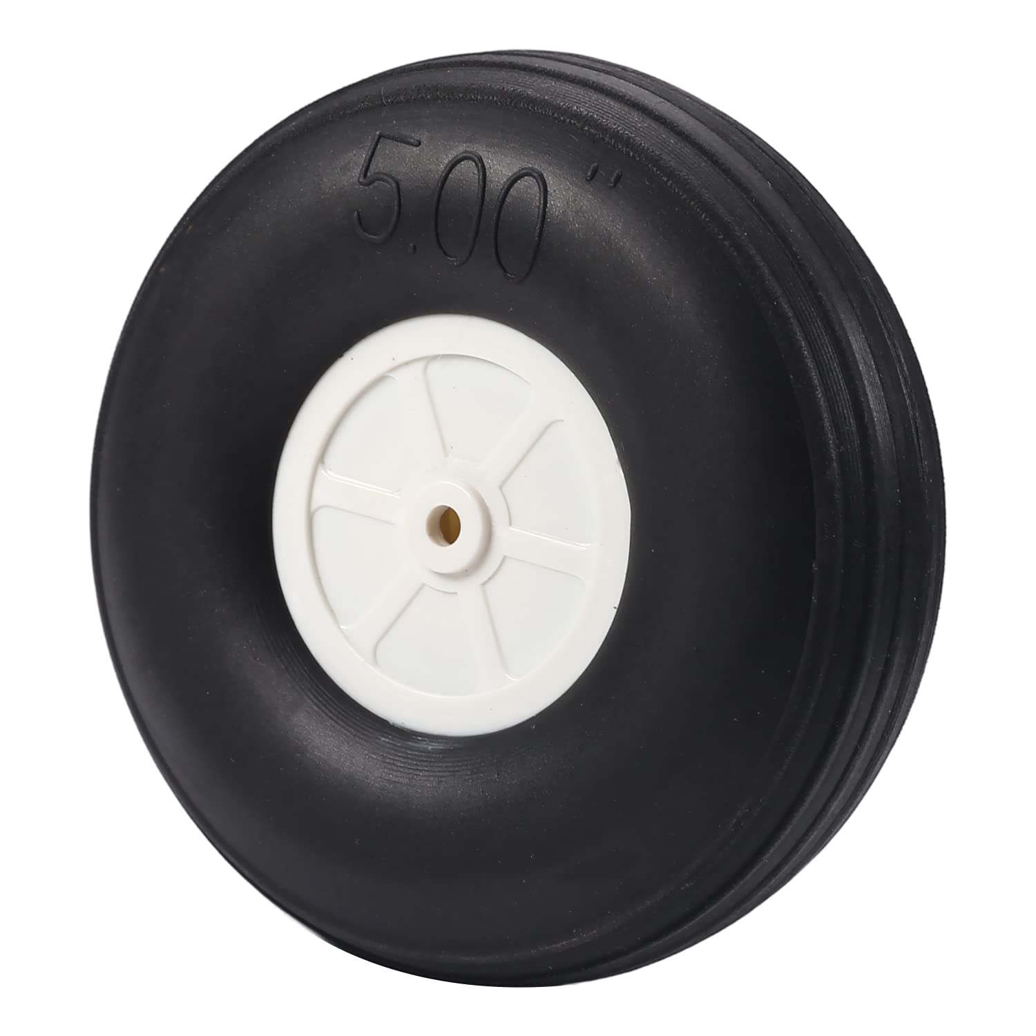 Heyiarbeit 5" RC Model Airplane Foam Wheel Super Light Tire and Wheel Sets for RC Airplane PU Sponge Tire with Plastic Hub 2 Pcs — image 1