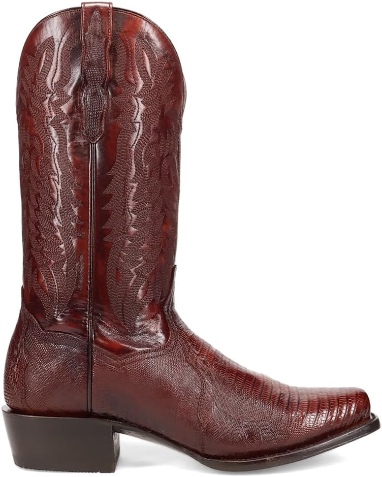Dan Post Boots Mens Ringold Lizard Embroidered Pull On Squar