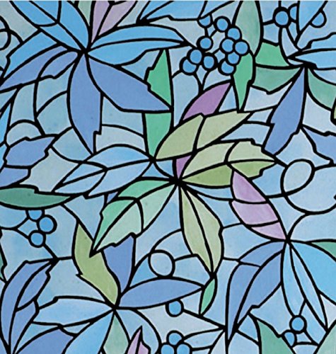 gekkofix Bunte Fensterfolie Nantes - Glasdekorfolie Bleiglas Look...