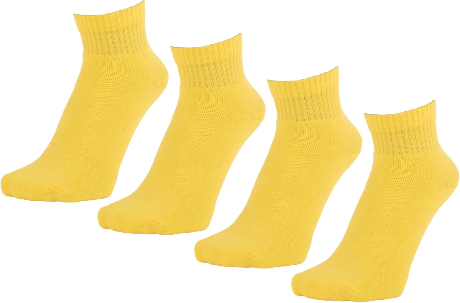 ZAKIRA Finest Combed Cotton Terry Lined Athletic Ankle Trainer Socks for Men, Women - 4 Pack
