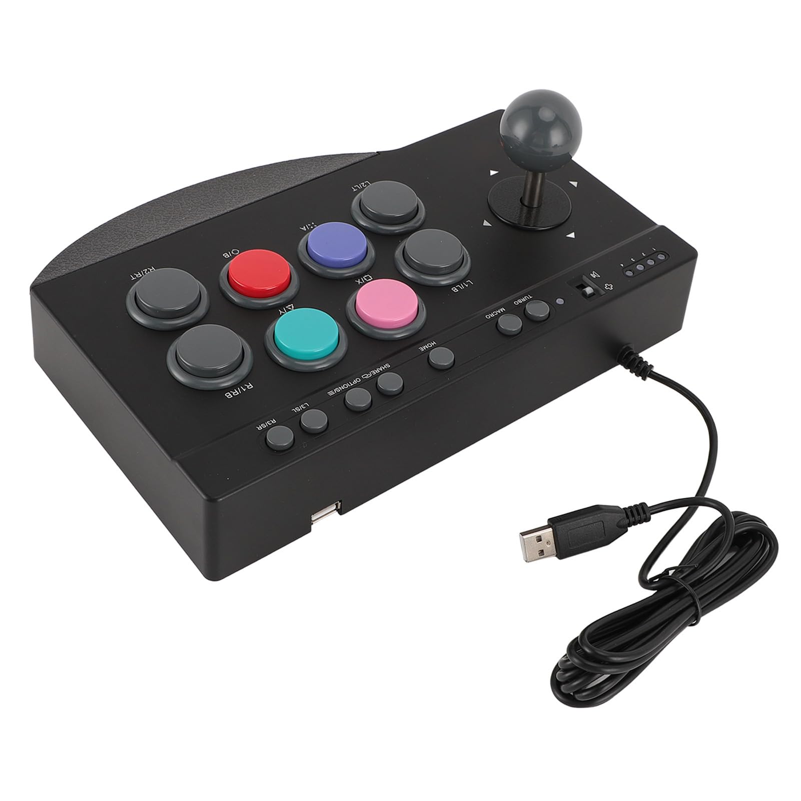 Controller di Gioco Fight Stick con Funzioni Macro Joystick Durevole per e 7-10 Design Ergonomico