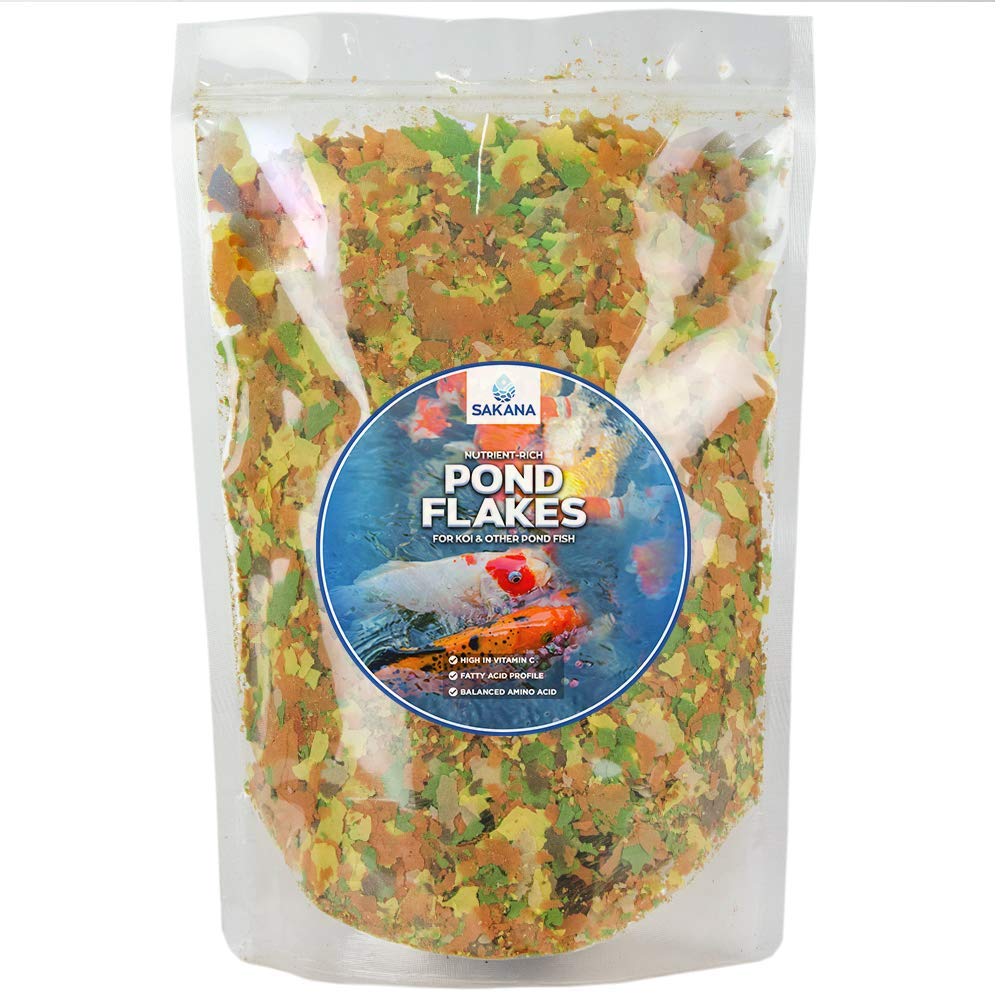 SAKANA Multi-Pond Flakes | Premium Quality Aquatic Fish Food Mixture | Perfectly Balanced, All-Round Daily Feed for Cold-Water Fish | Healthy, Easily Digestible & Great Source of Nutrients (100g)