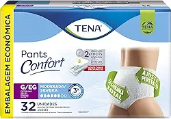 Tena Pants Confort, Roupa Íntima para Incontinência Urinária, G/EG - 32 unidades