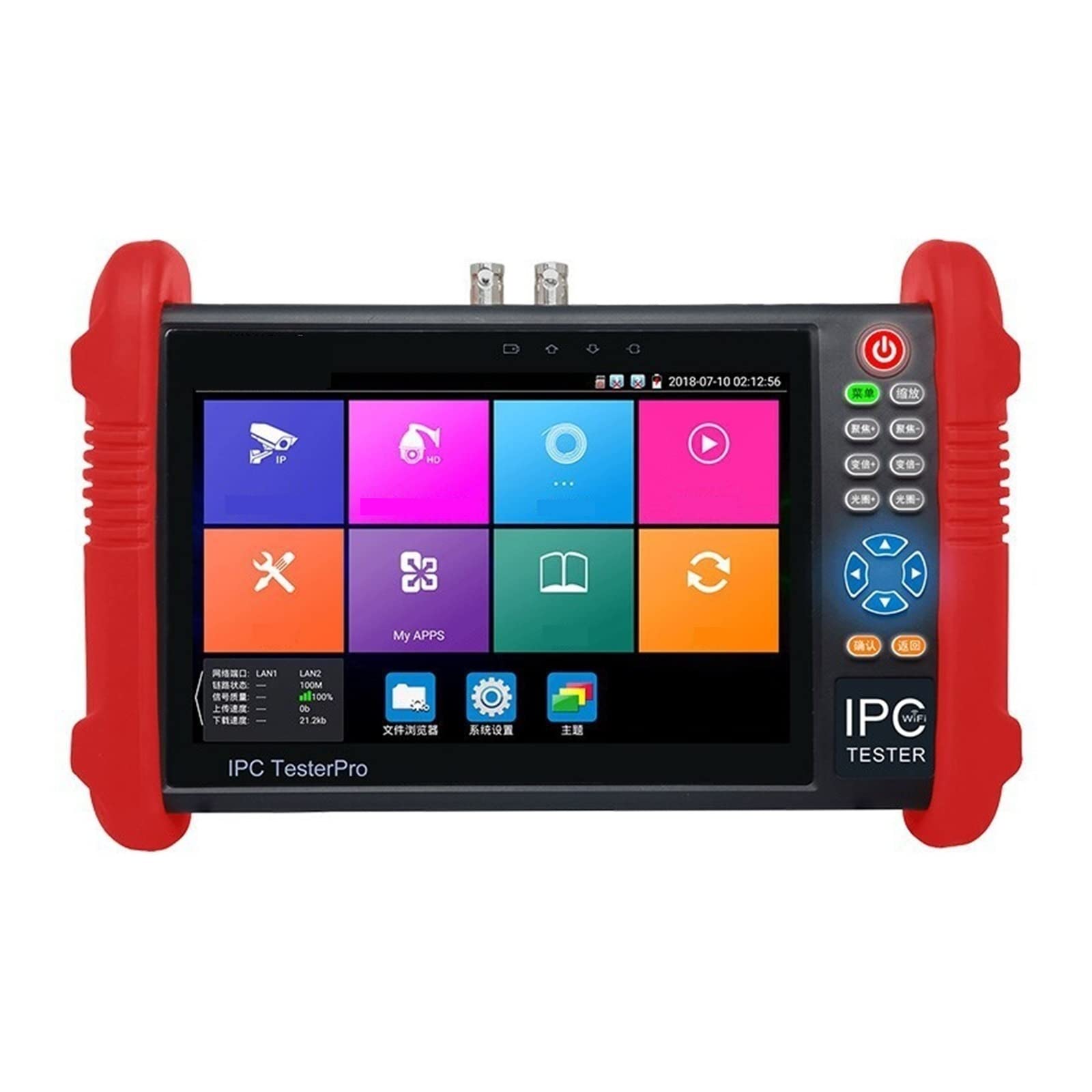 Tester CCTV da 7 pollici, tester di videosorveglianza 4K, monitor video di sicurezza con touch screen, uscita POE, test