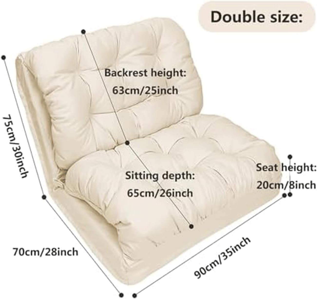 EYPKPL Comfortable Lazy Sofa Adjustable Bean Bag Chair 5-Position Folding Lazy Sofa Chair Technical Cloth Lazy Bean Bag Chair Portable Floor Sofa Chair Free to Move