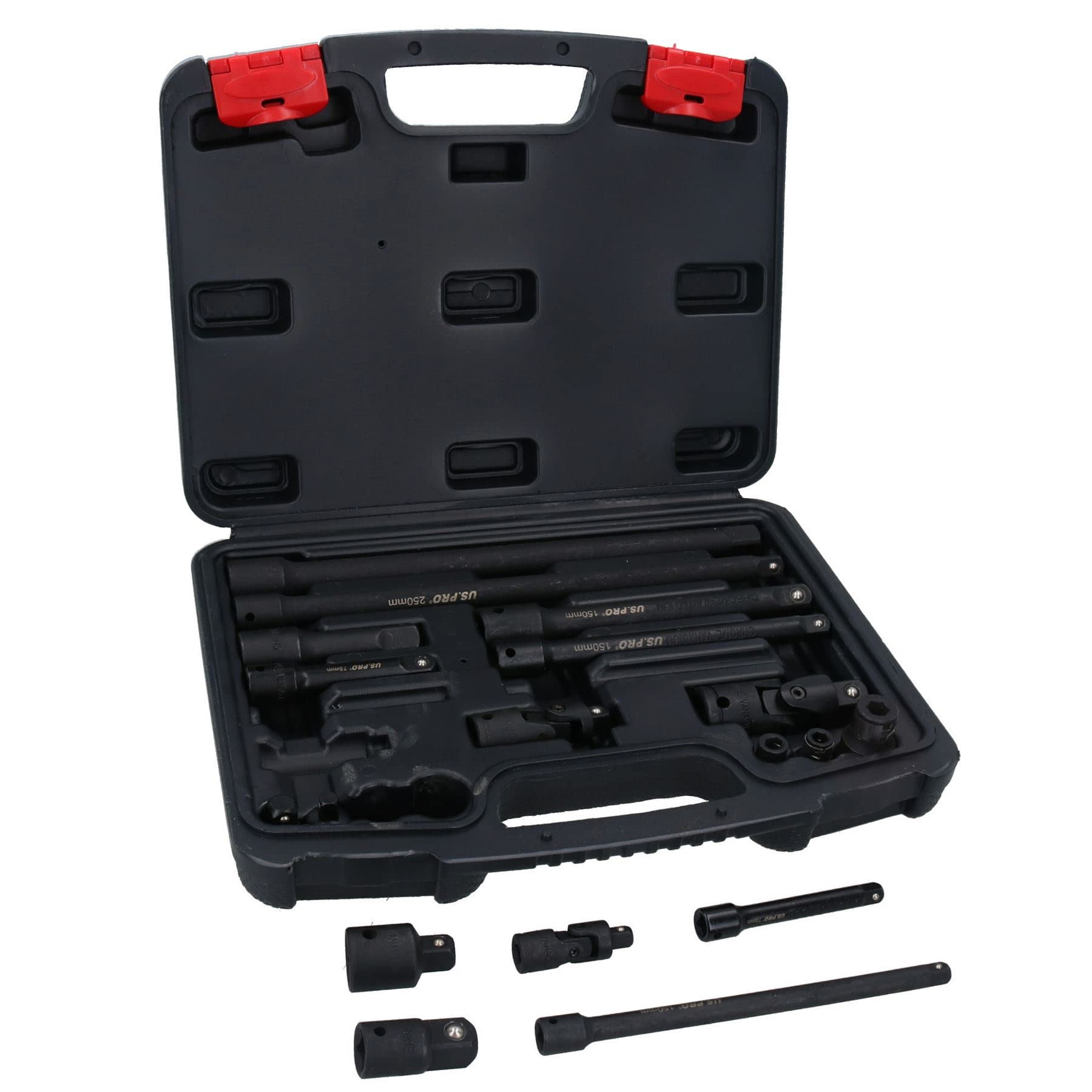 18pc Impact Socket adattatore e kit di accessori estensioni UJ's Bits Mixed Drive