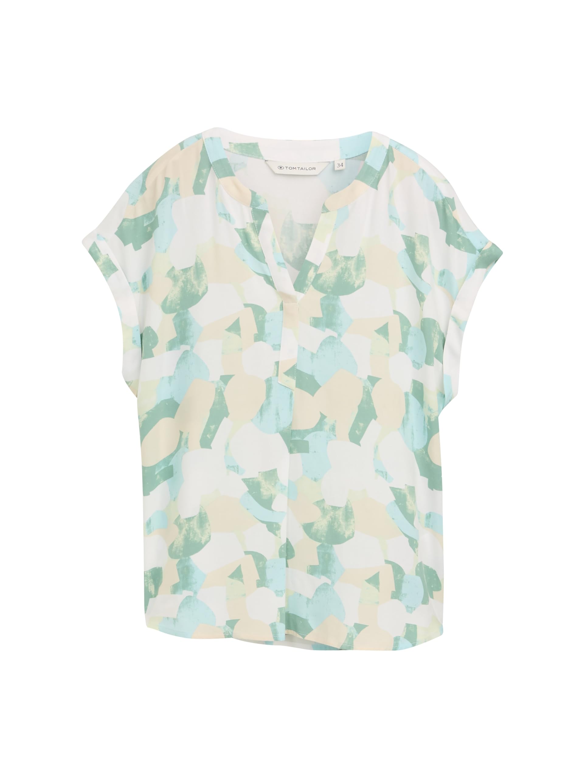 Tom Tailor Damen Bluse mit V-Ausschnitt