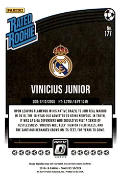 ヴィニシウス 2018-19 Donruss Optic Holoルーキーカード Amazon.com: 2018-19 Donruss Optic #177 Vinicius Junior Real