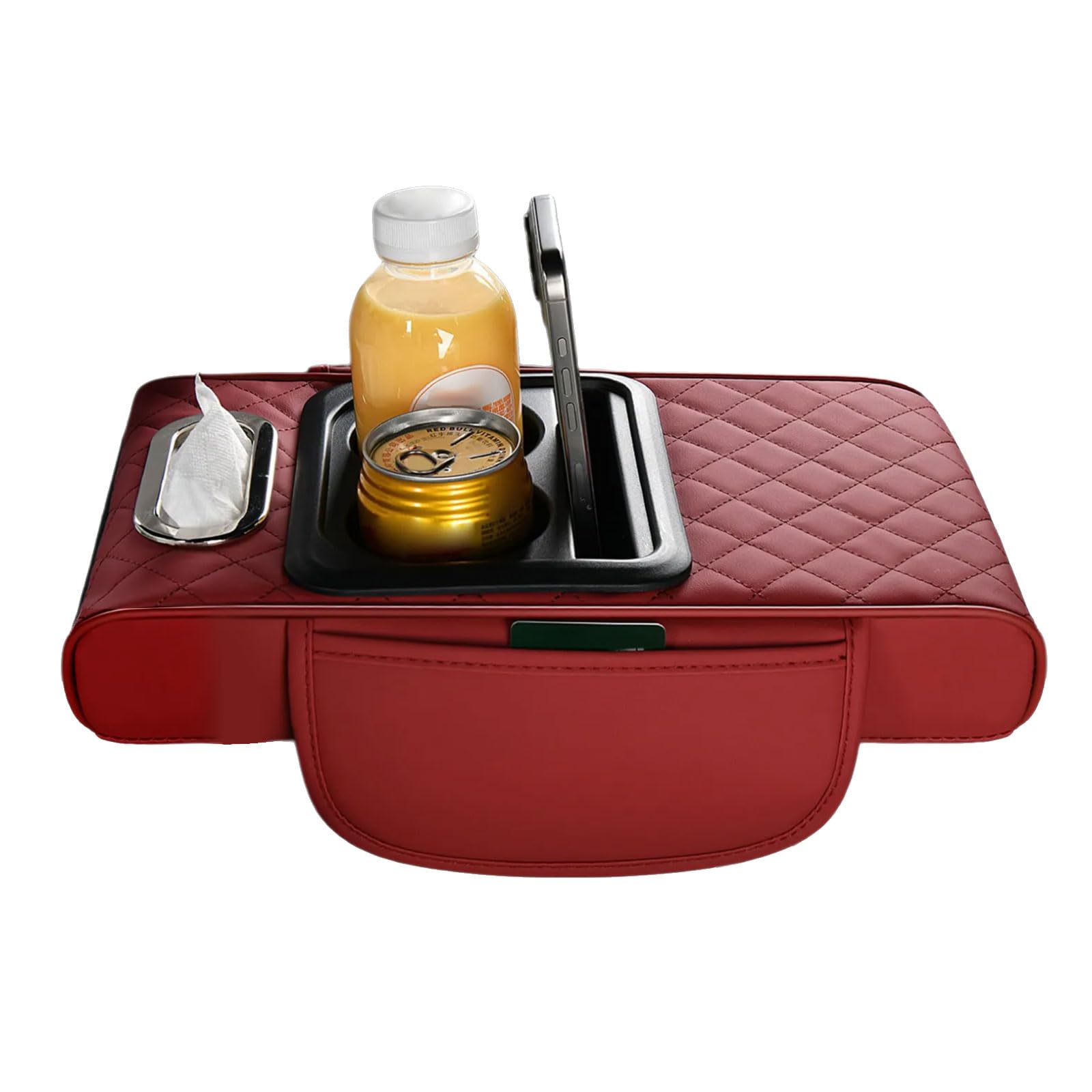 YROHGKPN Car Armrest Storage Box Mat,Soft Leather Car Center Consoles